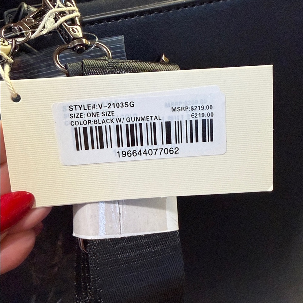 VALENTINO ORLANDI Studded Crossbody Black bag w/ Additional Wallet - Picture 8 of 15
